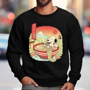 Snoopy In A Warm Bowl Of Ramen Sweatshirt