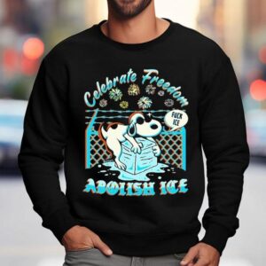 Snoopy The Peanuts Celebrate Freedom Abolish Ice Fuck Ice Sweatshirt