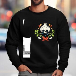 Some Salsa Ingredients Arranged Style Of A Skull And Crossbones Sweatshirt