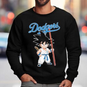 Son Goku Dragon Ball X Los Angeles Dodgers Sweatshirt