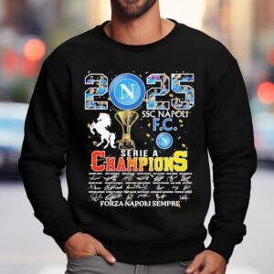 Ssc Napoli Fc Serie A Champions Forza Napoli Sempre Signatures Trophy Sweatshirt