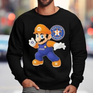 Super Mario Bros X Houston Astros Shirt 3 Super Mario Bros X Houston Astros Sweatshirt