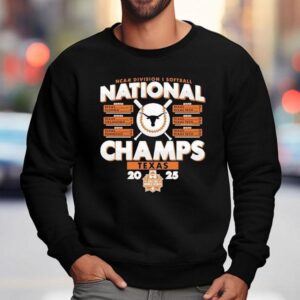 Texas Longhorns Blue Unisex Ncaa Softball Women S College World Series Champions Schedule Sweatshirt