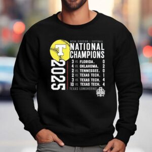 Texas Longhorns Fanatics Ncaa Softball Women S College World Series Champions Schedule Sweatshirt