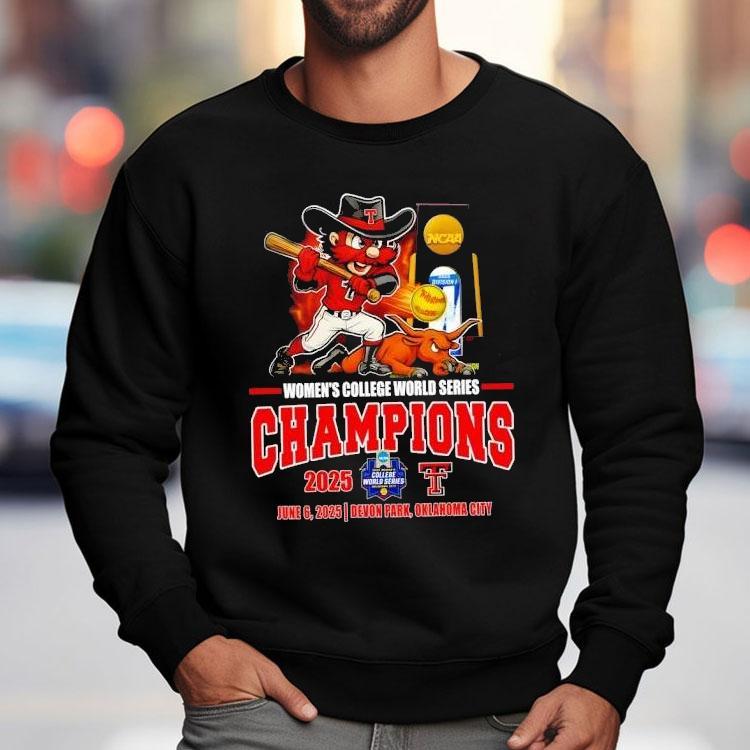 Texas Tech Red Raiders Women’s College World Series Champions 2025 Mascot Shirt Texas Tech Red Raiders Women’s College World Series Champions 2025 Mascot Shirt