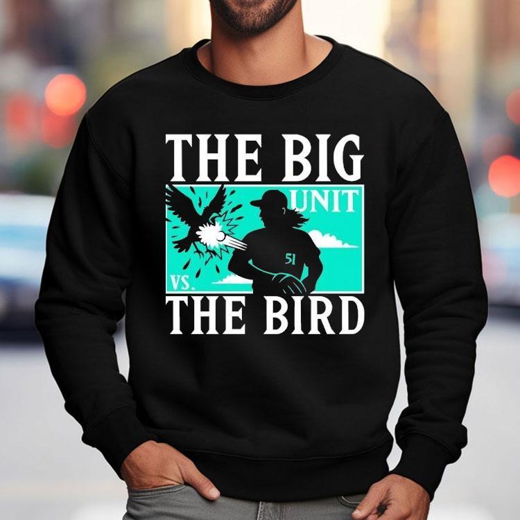 The Big Unit Vs The Bird Player Baseball Shirt The Big Unit Vs The Bird Player Baseball Shirt