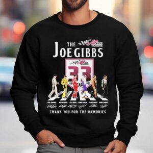 The Joe Gibbs Racing 33rd Anniversary 1992-2025 Thank You For The Memories Road Abbey Signatures Shirt 3 The Joe Gibbs Racing Rd Anniversary Thank You For The Memories Road Abbey Signatures Sweatshirt