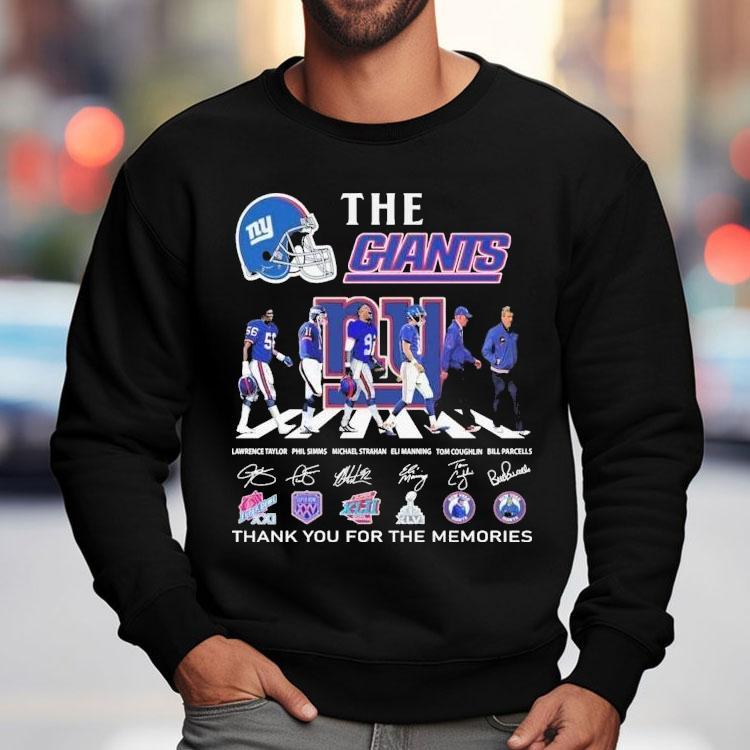 The New York Giants Thank You For The Memories Road Abbey Signatures Shirt The New York Giants Thank You For The Memories Road Abbey Signatures Shirt