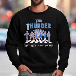 The Oklahoma City Thunder Walking Across Signatures Shirt 3 The Oklahoma City Thunder Walking Across Signatures Sweatshirt
