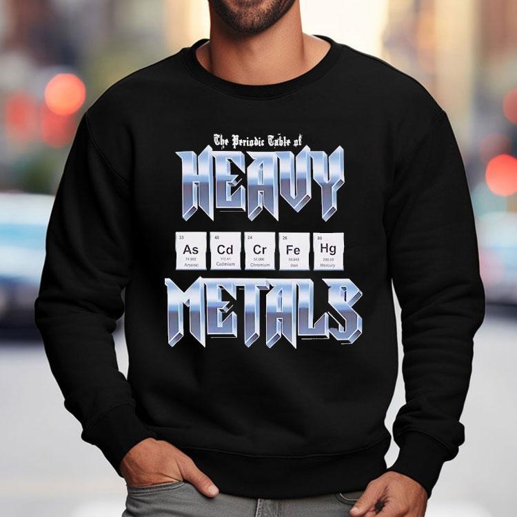 The Periodic Table Of Heavy Metals Shirt The Periodic Table Of Heavy Metals Shirt