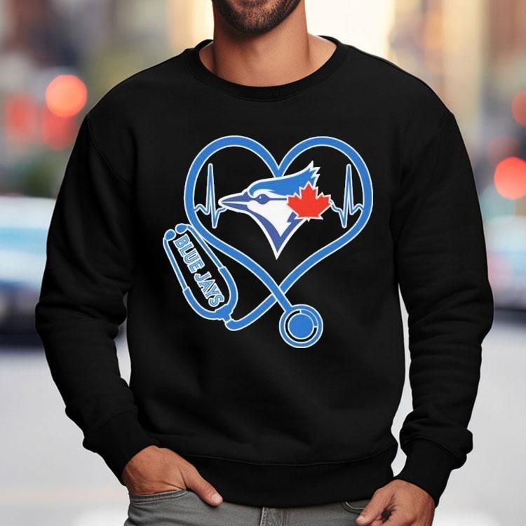Toronto Blue Jays Caring Hearts Nurse Stethoscope Shirt Toronto Blue Jays Caring Hearts Nurse Stethoscope Shirt