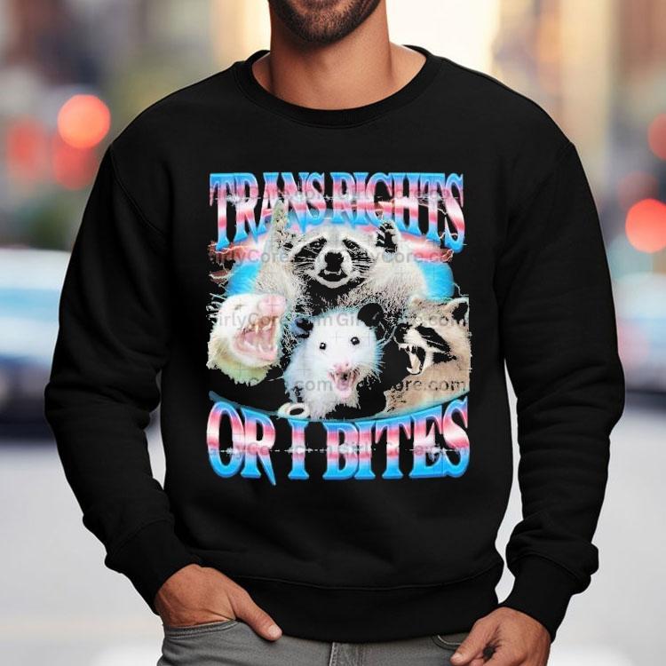 Trans Rights Or I Bites Raccoon Opossum Pride Month Shirt Trans Rights Or I Bites Raccoon Opossum Pride Month Shirt