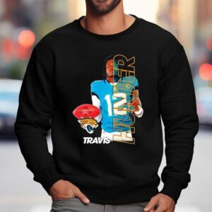 Travis Hunter Jacksonville Jaguars 12 Graphic Player Shirt 3 Travis Hunter Jacksonville Jaguars Graphic Player Sweatshirt