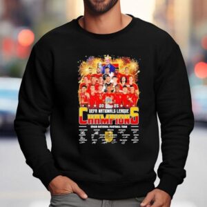 Uefa Nations League Champions Spain National Football Team Signatures Shirt 3 Uefa Nations League Champions Spain National Football Team Signatures Sweatshirt