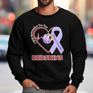 Washington Commanders I Will Remember For You Alzheimer's Awareness Redskins Heartbeat Shirt 3 Washington Commanders I Will Remember For You Alzheimer S Awareness Redskins Heartbea Sweatshirt