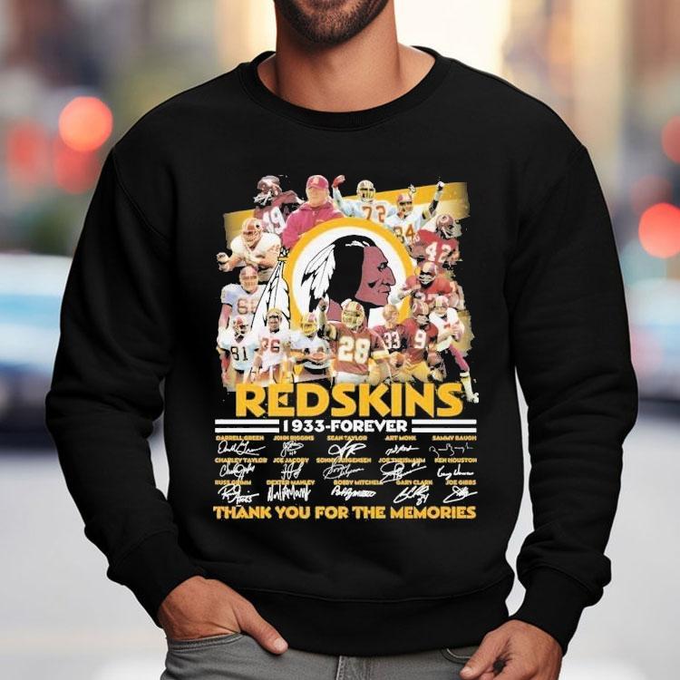 Washington Commanders Redskins 1933 Forever Thank You For The Memories Signatures Shirt Washington Commanders Redskins 1933 Forever Thank You For The Memories Signatures Shirt