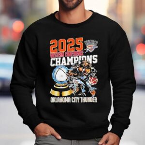 Western Conference Champions Oklahoma City Thunder Nba 2025 Shirt 3 Western Conference Champions Oklahoma City Thunder Nba Sweatshirt