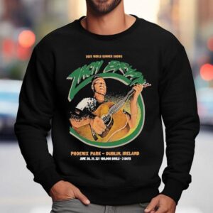 Zach Bryan World Summer Shows Tour Phoenix Park Dublin Ireland Guitar Sweatshirt