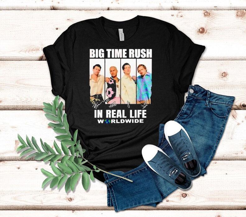 Big Time Rush X In Real Life Worldwide Signature Shirt Big Time Rush X In Real Life Worldwide Signature Shirt