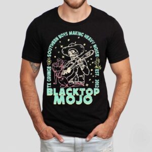 Blacktop Mojo Tx Grunge Southern Boys Making Heavy Noise Skeleton Serenade Est 2012 Shirt
