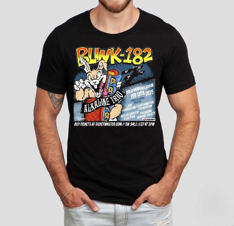 Blink-182 Alkaline Trio February 13 2025 Hollywood, Ca Shirt Blink-182 Alkaline Trio February 13 2025 Hollywood, Ca Shirt