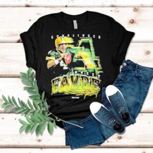 Brett Favre Green Bay Packers Grunge Wht Shirt Brett Favre Green Bay Packers Grunge Wht Shirt
