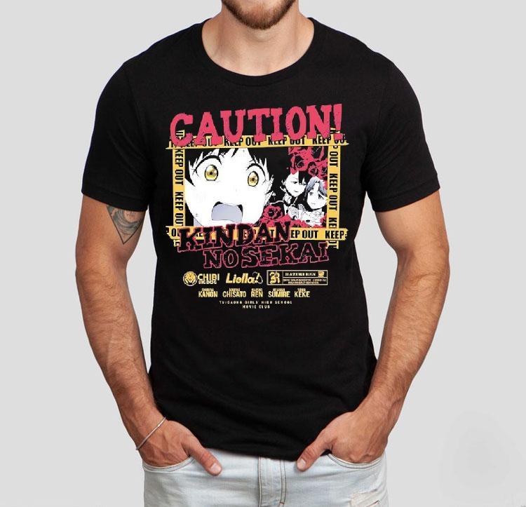 Caution Kindai No Sekai Keep Out Anime Shirt Caution Kindai No Sekai Keep Out Anime Shirt