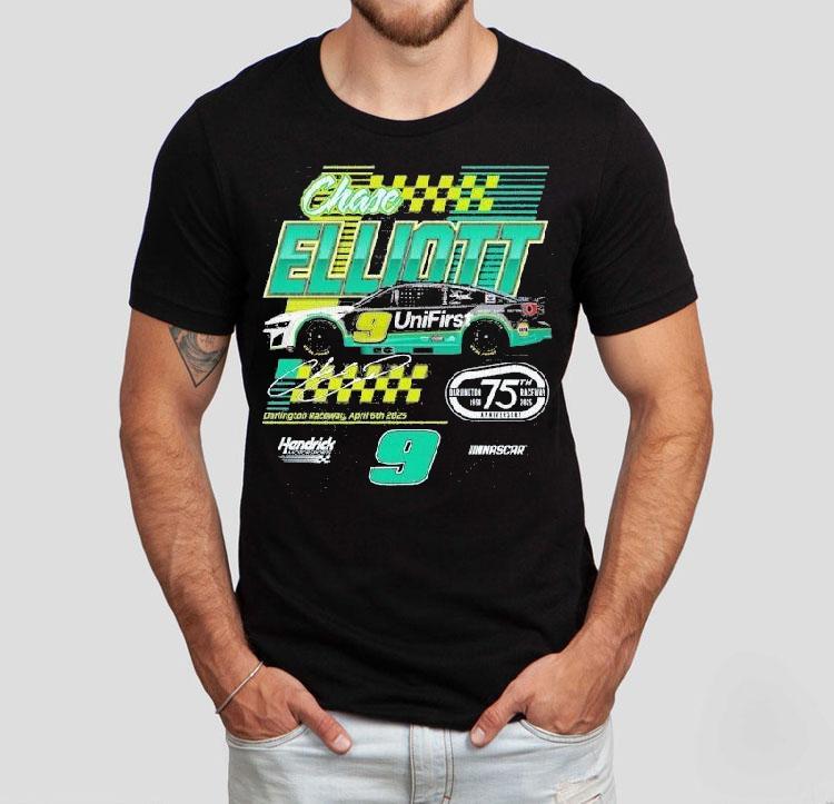 Chase Elliott #9 Unifirst Darlington Raceway 2025 Hendrick Motorsports Nascar Shirt Chase Elliott #9 Unifirst Darlington Raceway 2025 Hendrick Motorsports Nascar Shirt
