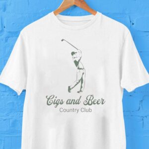 Cigs And Beer Country Club Golf Shirt Cigs And Beer Country Club Golf Shirt