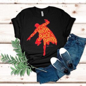 Cleveland Birthplace Of A Superhero Silhouette Shirt
