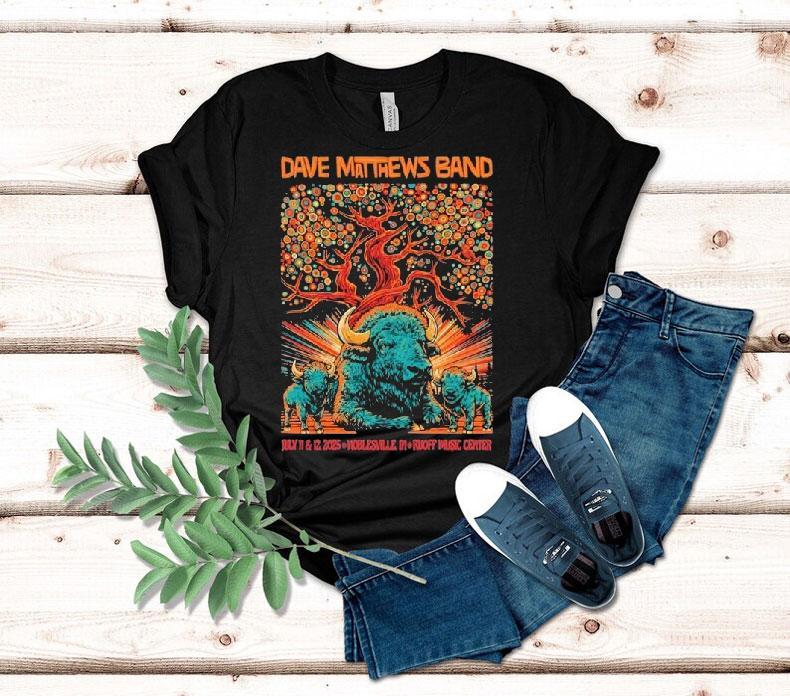 Dave Matthews Band Tour Noblesville, Indiana July 11 12 2025 Buffalo Shirt Dave Matthews Band Tour Noblesville, Indiana July 11 12 2025 Buffalo Shirt