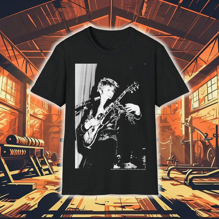David Bowie Smiling Guitar Shirt David Bowie Smiling Guitar Shirt