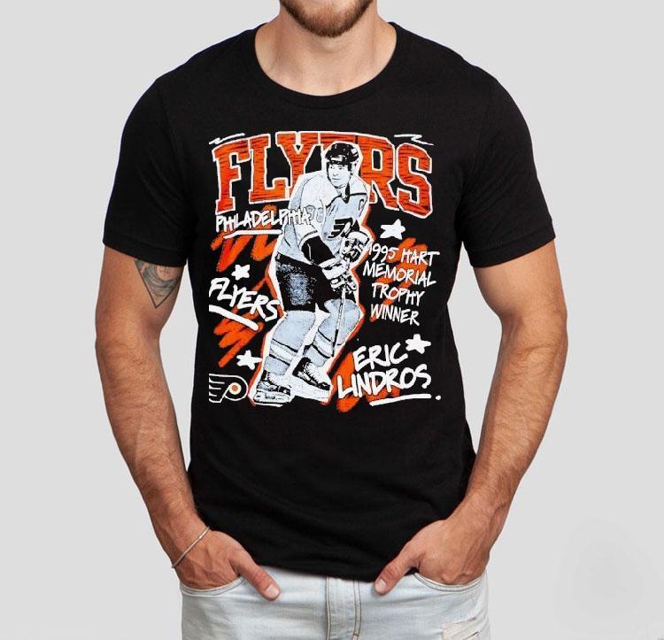 Eric Lindros Philadelphia Flyers Hockey 1995 Hart Memorial Trophy Winner Shirt Eric Lindros Philadelphia Flyers Hockey 1995 Hart Memorial Trophy Winner Shirt