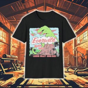 Everwild Music Fest Legend Valley Ohio 2025 Fight Or Flight Dinosaur Shirt