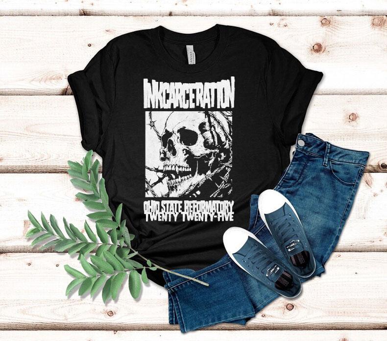 Inkcarceration Festival Barbed Skull Mineral For Mansfield Ohio On July 18th-20th Americas Rock And Metal Tattoo 2025 Shirt Inkcarceration Festival Barbed Skull Mineral For Mansfield Ohio On July 18th-20th Americas Rock And Metal Tattoo 2025 Shirt