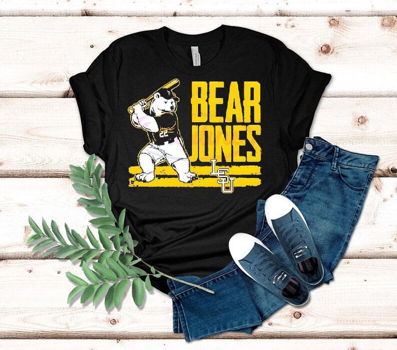 Jared Jones Bear Lsu Baseball Mascot Shirt Jared Jones Bear Lsu Baseball Mascot Shirt