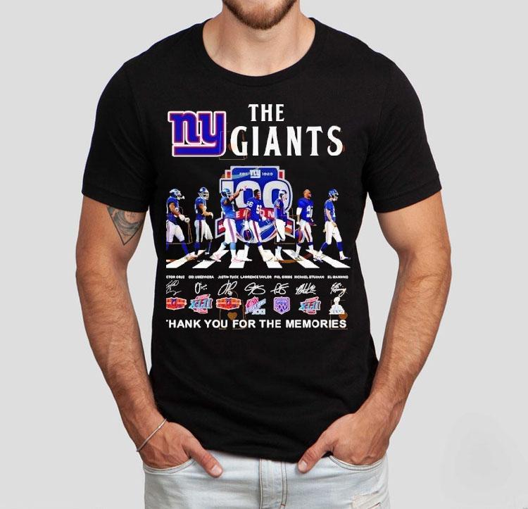 New York Giants Signatures Thank You For The Memories Shirt New York Giants Signatures Thank You For The Memories Shirt