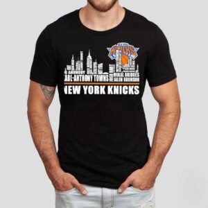 New York Knicks City Skyline All Names Of Legends Shirt
