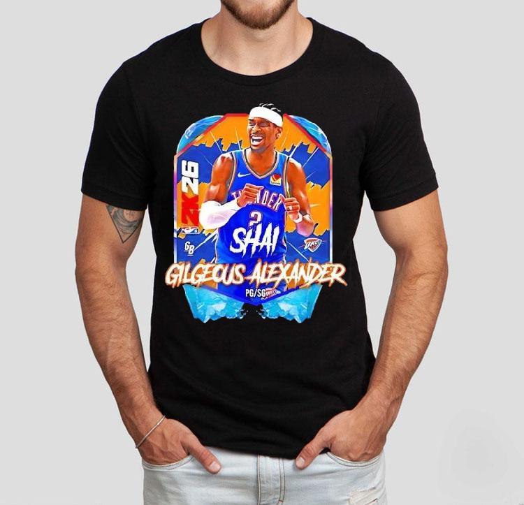 Oklahoma City Thunder Basketball Shai Gilgeous Alexander 2k26 Shirt Oklahoma City Thunder Basketball Shai Gilgeous Alexander 2k26 Shirt