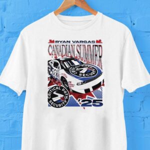 Ryan Vargas No 28 Dodge Challenger For Djk Racing Critical Path Security 2025 Shirt