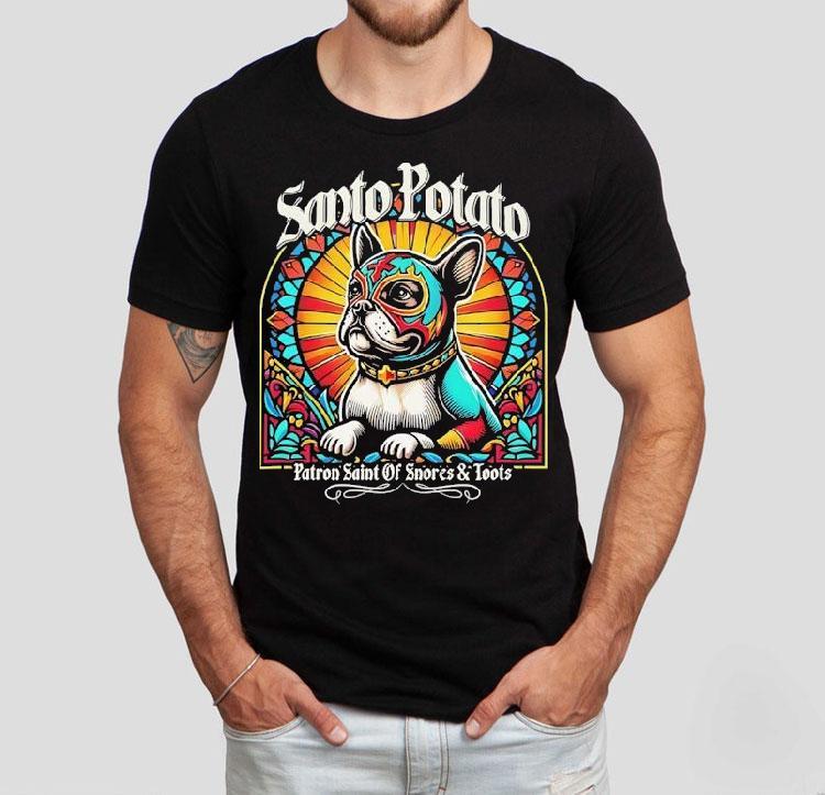 Santo Potato Patron Saint Of Snores And Roots Shirt Santo Potato Patron Saint Of Snores And Roots Shirt