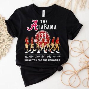 The Alabama Crimson Tide Walking Across Thank You For The Memories Signatures Shirt