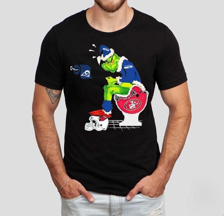 The Grinch Santa Toilet Seattle Seahawks Shit On Other Teams Los Angeles Rams Arizona Cardinals San Francisco 49ers Christmas Shirt The Grinch Santa Toilet Seattle Seahawks Shit On Other Teams Los Angeles Rams Arizona Cardinals San Francisco 49ers Christmas Shirt