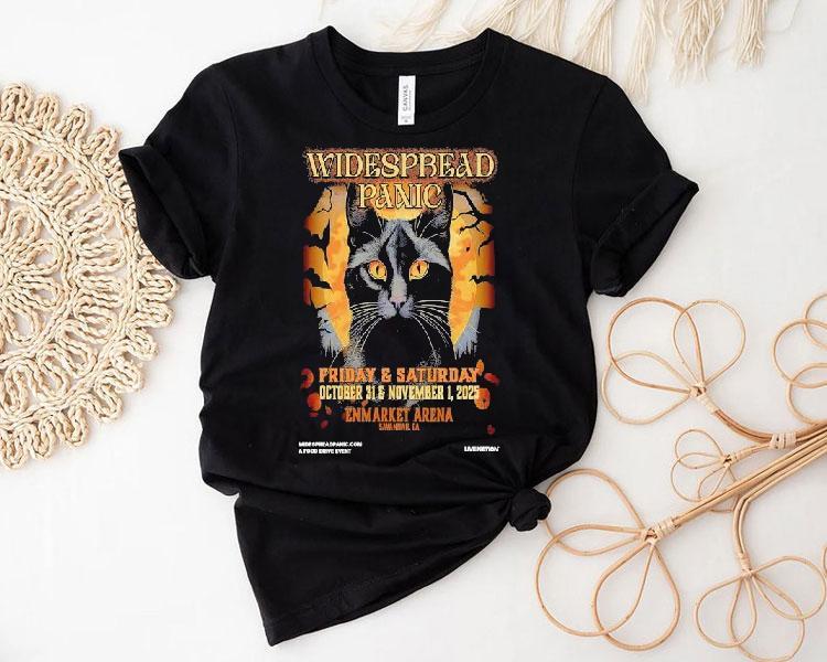 Widespread Panic Oct 31 2025 Enmarket Arena In Savannah, Ga Cat Shirt Widespread Panic Oct 31 2025 Enmarket Arena In Savannah, Ga Cat Shirt