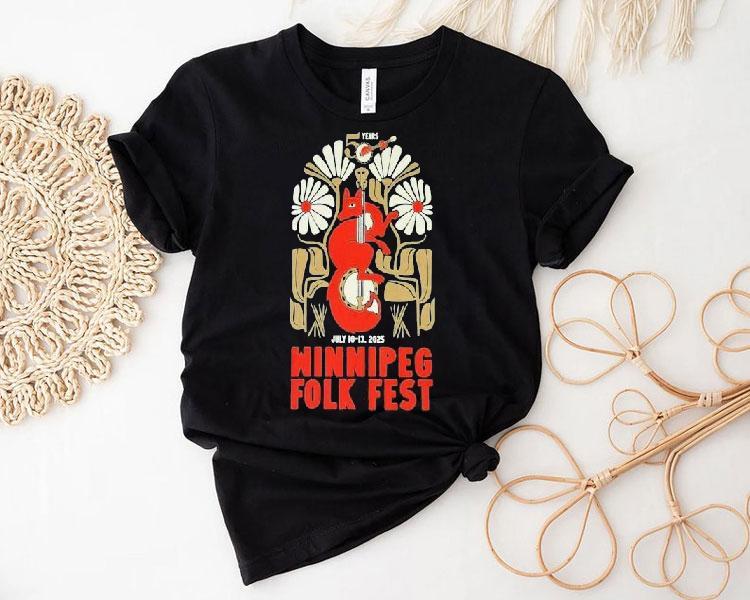 Winnipeg Folk Festival July 10-13 2025 50 Years Fox Guitar Shirt Winnipeg Folk Festival July 10-13 2025 50 Years Fox Guitar Shirt