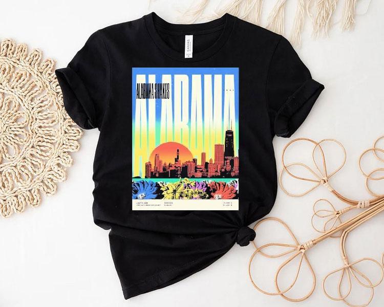 Alabama Shakes Chicago Illinois 2025 Diptych At The Salt Shed Outdoors On July 15 2025 Shirt Alabama Shakes Chicago Illinois 2025 Diptych At The Salt Shed Outdoors On July 15 2025 Shirt