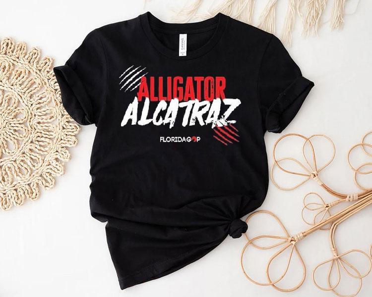 Alligator Alcatraz Florida Gop Scratch Logo Shirt Alligator Alcatraz Florida Gop Scratch Logo Shirt