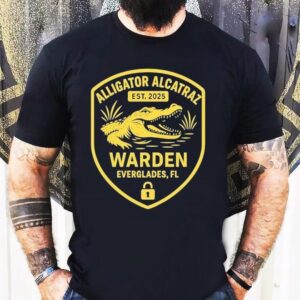 Alligator Alcatraz Warden Everglades Fl Est 2025 Gator Shirt