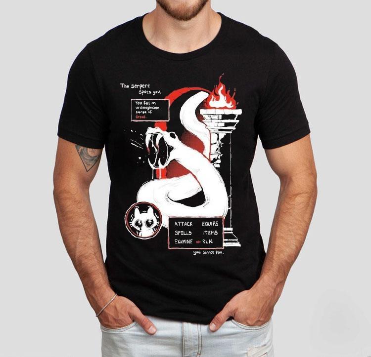 Bandage Brigade The Serpent Sports You You Feel An Unimaginable Sense Dread Attack Equips Spells Items Examine Run Dungeon Shirt Bandage Brigade The Serpent Sports You You Feel An Unimaginable Sense Dread Attack Equips Spells Items Examine Run Dungeon Shirt