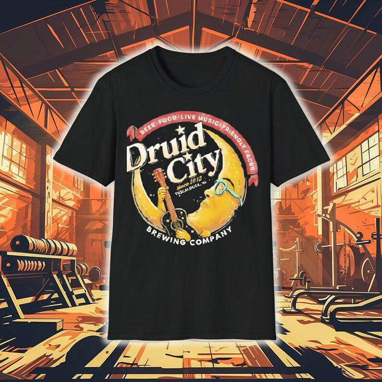 Beer Food Live Music Friendly Facis Druid City Shirt Beer Food Live Music Friendly Facis Druid City Shirt